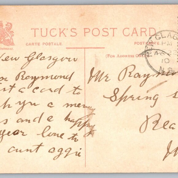 Antique Tuck's & Others Post Card Christmas Lot of 4 (A 1030) - Picture 6 of 8